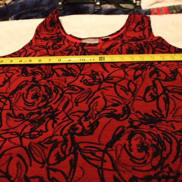 Beautiful Red and Black Chico's Travelers Tank Size 3 (XL) - Picture 5 of 12